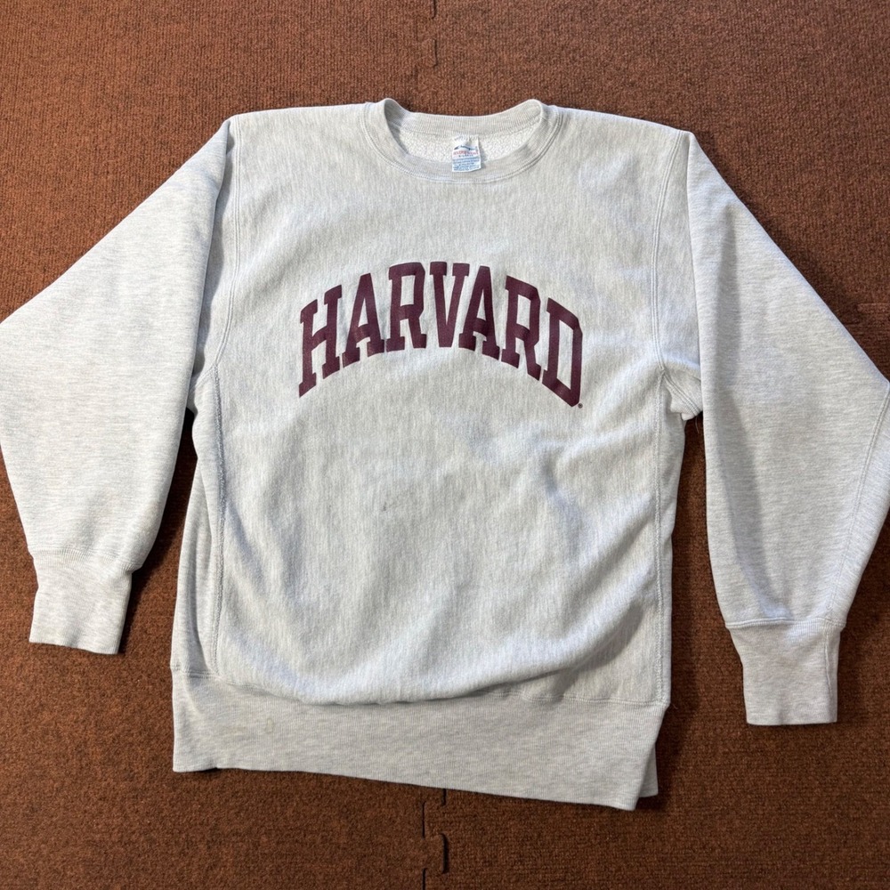 Vintage Champion Reverse Weave Harvard Sweatshirt XL Made in USA Ivory League